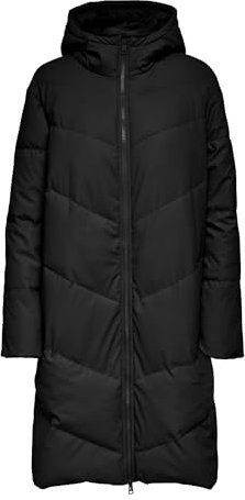 JDY JACQUELINE de YONG Chaqueta acolchada femenina impermeable, Negro, M