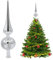 AUEJACKY - Punta per albero di Natale, punta per albero di Natale, 23 cm