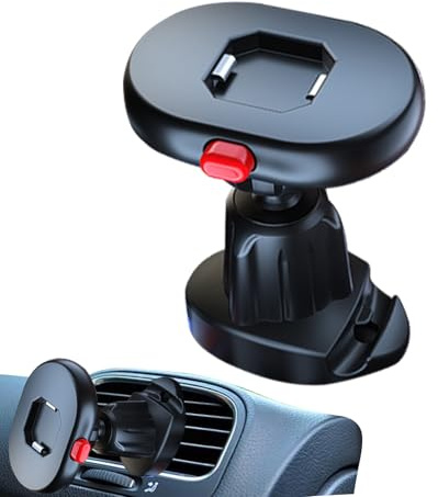 Birtern Support de téléphone de voiture rotatif à 360°, support adhésif à dégagement rapide pour filmer, navigation, taxi, bateau, tout-terrain, voyage, camping-car