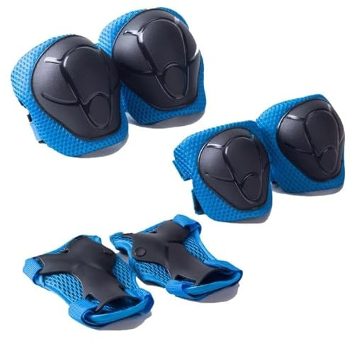 XFSRG 6 Pièces Protection Roller Enfant Genouillères Coudières Protège Poignets Kit de Patins à roulettes Ensemble de Patins à roulettes Enfants Protection Skateboard Enfant