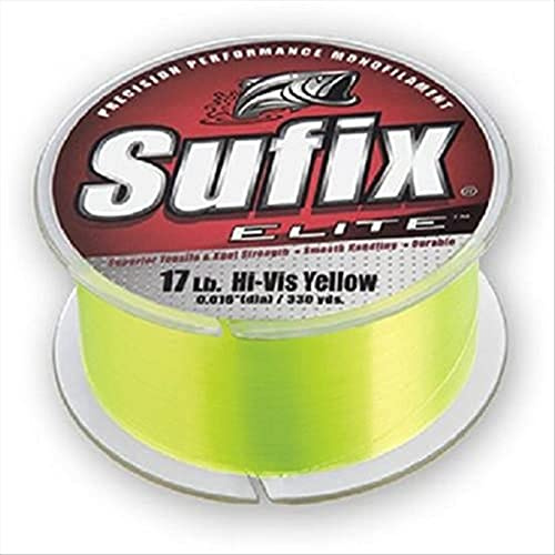 Sufix Elite 6 lb Fishing Line (Yellow, Size- 330 YD Spool)