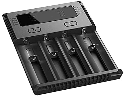 Nitecore New i4 Versione 2016 Caricabatteria per batterie Li-Ioni-LiPO4 Ni-MH Ni-CD,Nueva versión 2016 Nitecore Cargador i4 de Li-Ion-LiPO4 Ni-MH Ni-CD