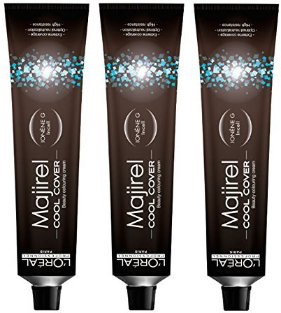 Loreal Majirel Cool Cover - Pack de 3 unidades, 50 ml, 9 cc, rubio muy claro