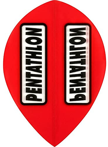 US Darts Pentathlon RED Pear Shape Dart Flights - 3 Sets (9 Flights) - 100 Micro Ex-Tough
