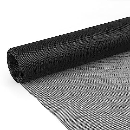Timizi Moustiquaire Fibre de Verre 1.5x2.5m, Filet Protection Anti Mouche Rouleau Toile Moustiquaire, pour Porte Rideaux Fenetres - Noir