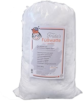 Frida’s Wollhaus Füllwatte Spitzenqualität Füllung Kissen Stopfwatte Füllmaterial Bastelwatte (250, Gramm)