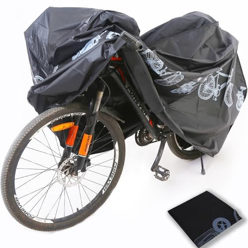 Bike Cover Bike Covers for Outside Storage, Waterproof Outdoor Bicycle Cover 190T Heavy Duty Dust Resistant, Anti Rain Snow UV for Mountain Bike, Road Bike