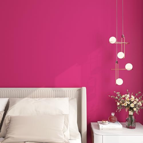 ReWallpaper 60cm×5m Klebefolie Möbel Rosa Matt Wandtapete Selbstklebend Kinderzimmer Rosa Folie für Küchenschränke Kinder Tapete Mädchen Selbstklebend Wand Vinyl Dekorfolie für Schrank Flur