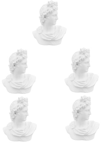 Warmhm 5 Stück Antike Griechische Mythologie Statue Moderne Griechische Statue Kleine Griechische Statuen Heimdekoration Griechische Ornamente Griechische Büstenstatue Griechische