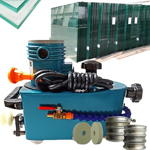 Electric Glass Edging Machine - 850W DIY Diamond Corner Grinder Polisher for Plane and Curve Edges with Diamond Wheels