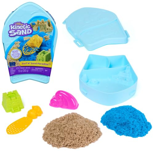 Kinetic Sand Surf 'N Sand Set, Moldable Play Sand Sensory Toys, Ages 3+