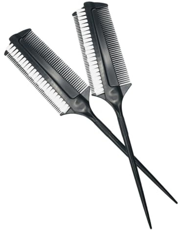 jojofuny Spazzola per Tintura Chioma Doppia Faccia 2 Pezzi, Pennello Applicatore per Tinture per Chioma Resistente, Pettine Spazzola Professionale per Uso Salone e Fai da Te