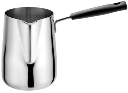 Caffettiera In Acciaio Inossidabile, Con Affidabilità Di Utilizzo A Lungo Termine, 8x20x11,5 Cm, Scaldacaffè E Burro In Acciaio Inossidabile, Bricco Per Il Latte Con Beccuccio, Precisione Multiporzion