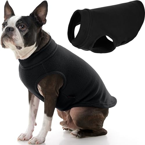 Gooby Stretch Fleece Pull Over Cold Weather Dog Vest, X-Large, Black