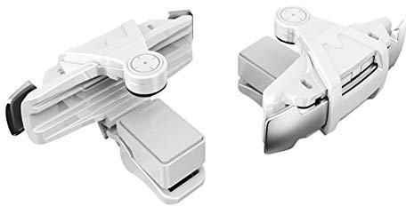 Ozkak Mobile Game Controller Gamepad vereinfachter Gamecontroller Tragbarer 4 Finger L1R1 für PUBG COD Android iOS iPhone Samsung Smartphone, Weiß