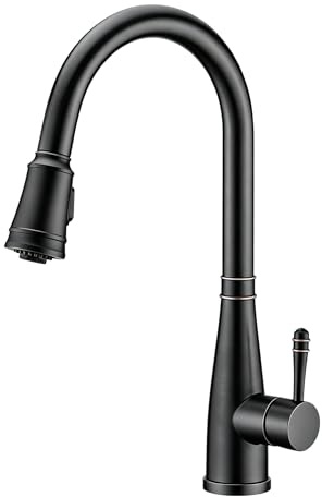 Ibergrif M22134T - Rubinetto da Cucina con Doccetta Estraibile, Miscelatore Monocomando per Lavello, Inossidabile