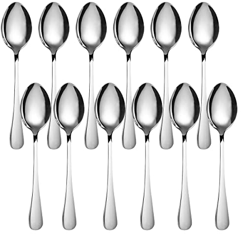 Esslöffel 12 teilig, Löffel Set Edelstahl Besteck Set 12 Personen, GrößE 8.1inch (20.50cm)