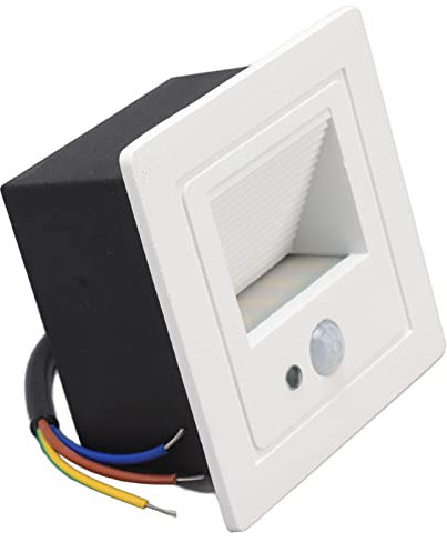 Haofy Lampada da Parete Ad Angolo a LED Lampada da Incasso a Induzione per Corpo in Vernice Bianca Calda da Incasso per Lampada da Parete Ad Angolo per Scale