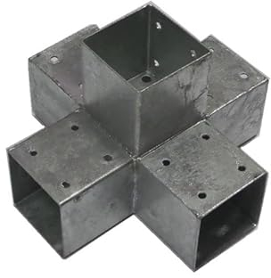 Wovar Pergola Eckverbinder verzinkt für 7 x 7 cm Pfosten Kreuzmodell - Pro Stück