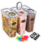 YASHE Cereal Storage Containers, 3Pcs Cereal Containers with Lids Airtight, Durable Food Grade Cereal Dispenser BPA-Free Plastic Food Storage Containers with 16 Labels & 1 Marker