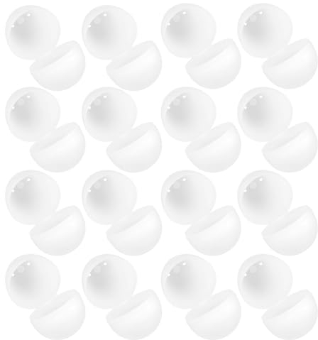 HOMSFOU Befüllbare Weiße Leere Plastikeier Für Ostereier 16 Stück Durchsichtige Eier Überraschungs-Blindei Jumbo- Süßigkeiten-Box Für DIY Ostern Hochzeit Party Gastgeschenke