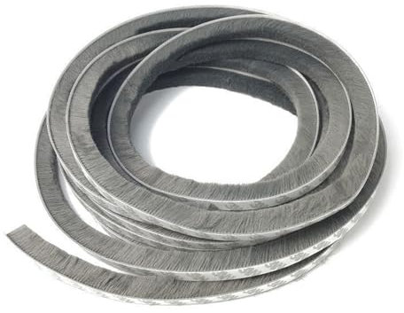 Editbar Junta autoadhesiva para puertas, 10 m, tiras de sellado respetuosas con el medio ambiente, versátil, burlete perfecto para ventanas, puertas y armarios (gris, 9 x 9 mm)