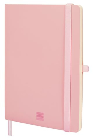 Finocam - Cuaderno Nexo Tapa Blanda Dotted-Punteado Rosa | Cuaderno A5 de Hojas Microperforadas | Bolsillo y Portabolígrafo | 72 Hojas,Ideal para Bullet Journal