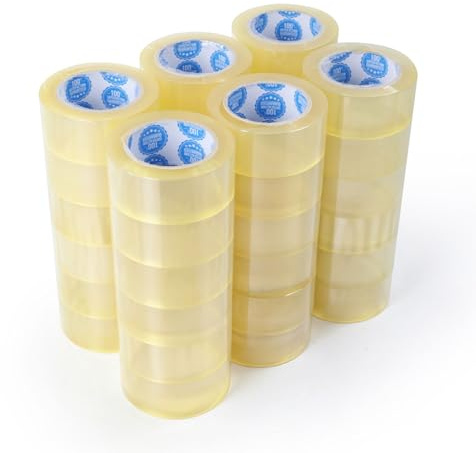 110 Yards Extra Long Packing Tape - 36 Rolls Clear 2 Inch x 1.8 Mil Heavy Duty Shipping & Moving Tape, Strong Adhesive for Storage Boxes