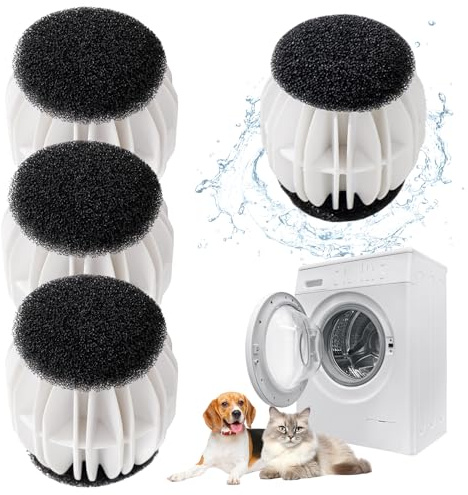 Bolas Atrapa Pelos Lavadora, 4pcs Reutilizable Atrapa Pelos Lavadora Mascotas, Quita Pelos Lavadora, Eliminar Pelo de Lavadora Bolas, Antienredos, Eliminar los Pelos y Limpieza Eficaz, para Lavadoras