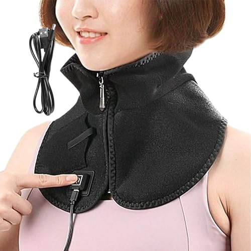 Furtryvl Almohadilla térmica para cuello, 3 ajustes de temperatura, calentador de clima frío, almohadilla térmica USB para cuello y hombros, para marido, mujeres, hombres, mamá, papá, padre, madre