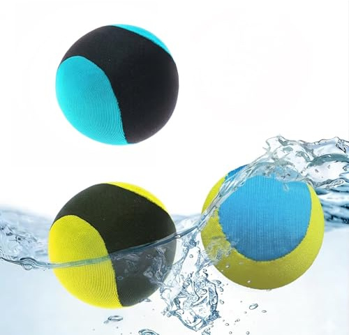 Shyllin 3-pack hoppbollar i vatten, studsande bollar för pool och strand, diameter 55 mm, färgglada flytande bollar bakåt