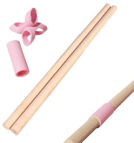 Yoga Stick for Exercise 2 Pieces Fitness Pole | Stretch Mobility Pole for Athletes Beginners Professionals Bedroom Home Office Gym Studio