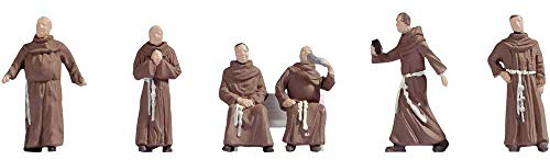 NOCH H0 Mönche, traditionelle Modellfiguren, H0 Maßstab 1:87 für Modellbau und Dekoration geeignet