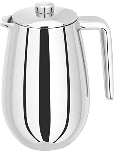 Judge 6 Cup Double Walled Cafetiere, 650 ml, Stainless Steel, Silver