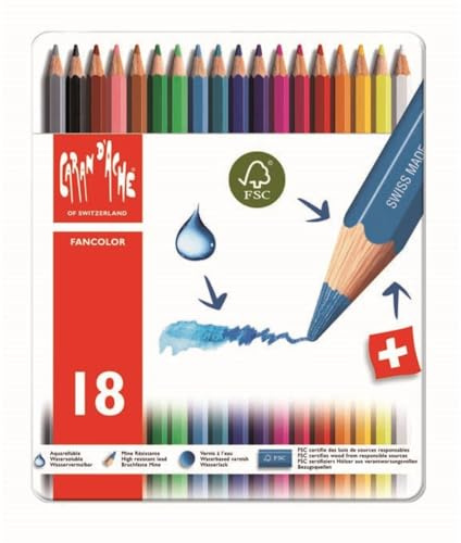 Caran d'Ache Creative Art Materials Fancolor Water Soluble Pencils 1, Multi-Colour