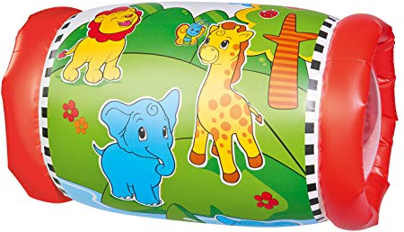 Simba 104010015 - ABC Krabbelrolle, mit schöner Bedruckung, 2 Fenster und 2 Rasselbälle, ab 12 Monaten