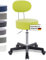 1stuff Rollhocker Squash 35 BACKLIKE mit Rücken-Lehne - ca. 51-71 cm Sitzhöhe - kompakter Bürohocker - Praxis-Hocker - bodenschonende PU-Rollen - Drehhocker - Therapiehocker - Sitzhocker Hellgrün