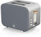 Swan ST14610GRYN Nordic 2-Slice Toaster with Defrost/Reheat/Cancel Functions, Cord Storage, 900W, Grey