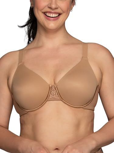 Vanity Fair Women's Beauty Back Smoothing Bra, Minimizes Bust Line Up to 1.5, Non Padded Cups Up to H, Opaque, Totally Tan, 38D