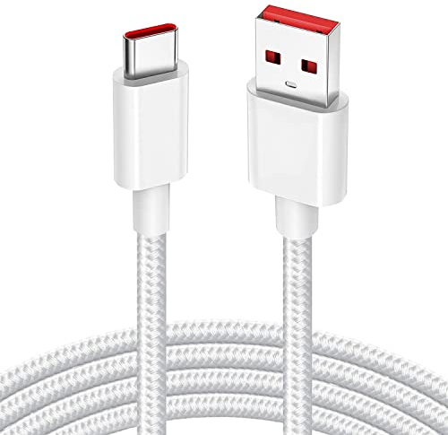 65W Super-Vooc Ladekabel für Oppo Find X5/X5 Pro/X5 Lite/X3 X2/X3 Neo,Reno 8 Pro 5G/7 6 4/Reno4 Z 5G,A77 A76 A57 A96 A54S A54 A16S A94 A74 A53 A73 A53S,10V/6.5A USB Typ C Kabel Schnellladekabel 1.8M