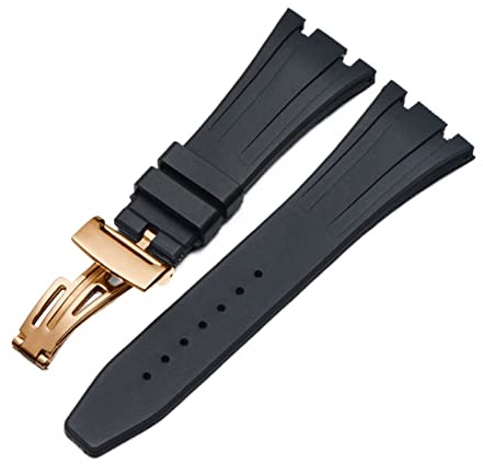 PURYN Pour AP Royal Oak Offshore 15400/15202/15703 bracelet de montre en caoutchouc et silicone pour hommes 27 mm 28 mm, 27mm, Agate