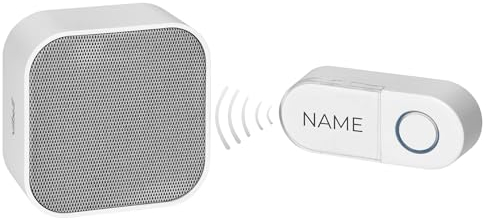 Miratic Campanello Casa Campanello Senza Fili da Esterno Campanello da Esterno Campanello Senza Fili Pulsante Campanello Learning System 38 Suonerie Portata di 150m Bianco (alimentazione di rete)