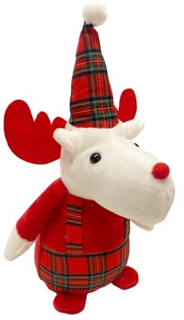 PASSION Fermaporta, Supporto per Porta da 1 kg con Design di Natale, reggilibri in Design scandinavo - Figura di Renna Pupazzo di Neve Babbo Natale Orso per Collezionisti (Renna Natalizia)