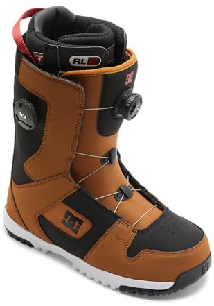 DC Shoes Men's Phase BOA Pro Warm Durable Articulated Medium-Flex Ventilated Snowboard Boots, Insulated Liner & Molded Insole, Wheat/Black, 7