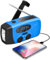 Radio Solaire Portable, Radio météorologique, radios de manivelle d'urgence avec Chargeur de téléphone Portable, Lampe de Poche LED de Survie pour Usage intérieur en Plein air