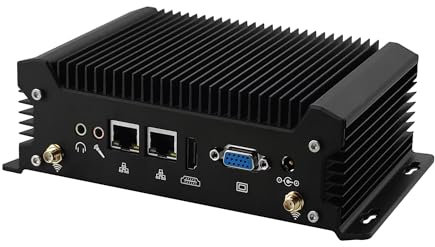 MNBOXCONET Fanless Mini PC Industrial Core i5 8350U, Micro Computer Barebone DDR4, 2x RS232 COM, RJ45 LAN, Wifi5/BT4.2, Support Win/Linux/Debian/Proxmox Appliance Hardware