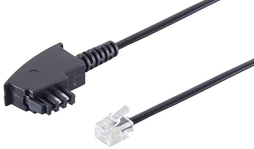 1aTTack.de 1x 6m - Cavo telefonico spina TAE-F a spina RJ11 RJ14 6P4C con assegnazione pin internazionale per telefoni Siemens, Telekom, Vodafone, DSL