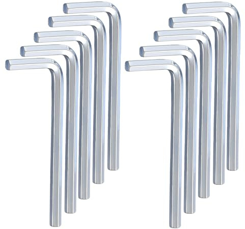 Kesiku 10pcs Metric 6mm Allen Keys, L-Shape Hex Key Set | CR-V Steel Wrenches, Repairing Tool for Home Repair Maintenance DIY
