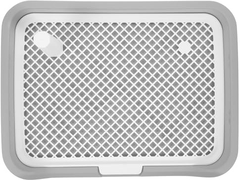SOLUSTRE Inodoro para Perros Bandeja para Empapadores Reutilizables y Rejilla Antisalpicaduras, Caja de Arena para Perros Pequeños y Grandes, Adecuado para Adiestramiento y Uso en Balcones
