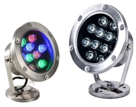 LGJEGD IP68 Vattentät LED-dammbelysning 24 V Undervattensstrålkastare för Damm | Lågspänningsbelysning för Trädgårdsfontäner och Utomhusmiljöer(Cool White,6W)